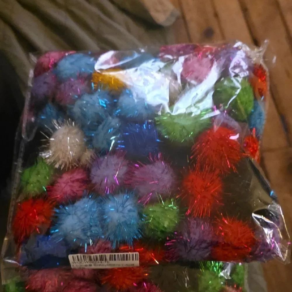 Colorful Pom Pom Craft Pack 4 Packs!